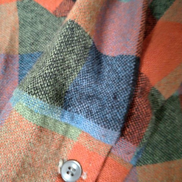 Vintage Dee Cee Rappers Shirt Small 14-14 1/2 Woven Wool Blend Earthy Grandpa - Picture 10 of 16